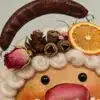 Hand-Painted Seed Pod Pig Ornament