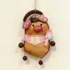 Hand Painted Seed Pod Pig Ornament Quirky Rustic Decor(5) Hand-Painted Seed Pod Pig Ornament