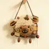 Handmade Pastoral Piggy Seed Pod Ornament (3) Handmade Pastoral Piggy Seed Pod Ornament