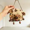 Handmade Pastoral Piggy Seed Pod Ornament (7) Handmade Pastoral Piggy Seed Pod Ornament