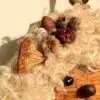 Handmade Woolly Lamb Seed Pod Ornament