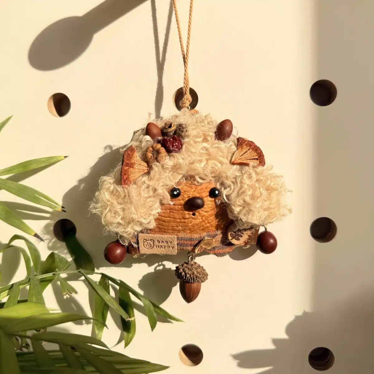 Handmade Woolly Lamb Seed Pod Ornament Handmade Woolly Lamb Seed Pod Ornament