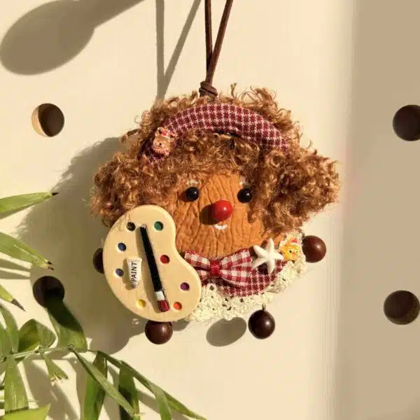Pip the Little Painter Handmade Artist Seed Pod Ornament "Pip the Little Painter" Handmade Artist Seed Pod Ornament